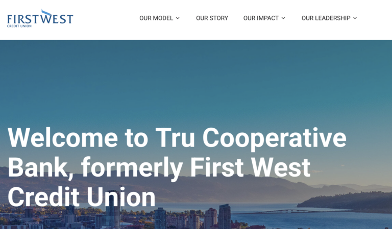 First West Canada's First West CU Begins Operating as Tru Cooperative Bank ...
