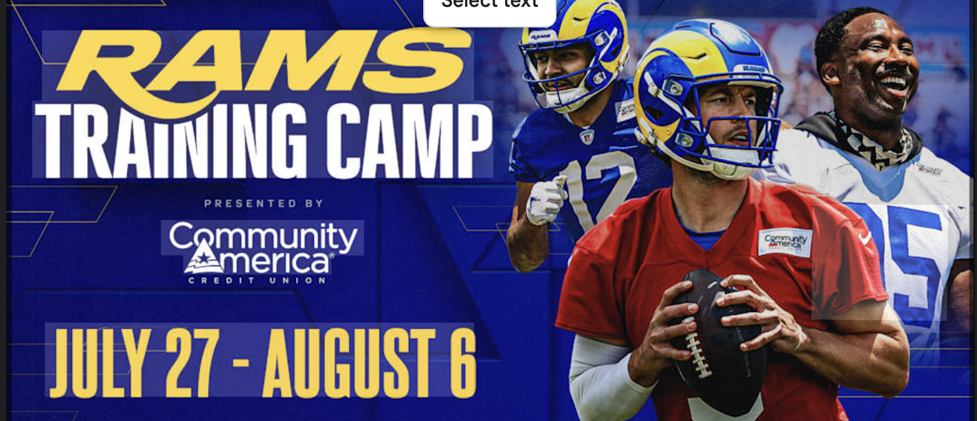 Union City Rams As NFL's Rams Prepare to Hold Training Camp, CU on Hand as Official ...