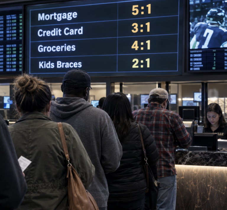 Not a Winning Scenario: Half of Sports Bettors Say The’re Hopeful Winning Wagers Will Pay Bills; Half Have Borrowed to Make Bets